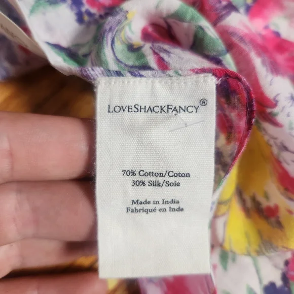 NWT LoveShackFancy Noa Pareo Sunburst Sarong Shawl Silk Cotton - Picture 6 of 8